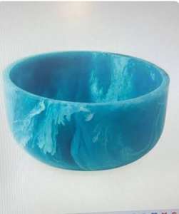 Bandeja de color azul hecha a mano, decoración de mesa de lujo, frutero, bandeja para postres. - Product Image 1