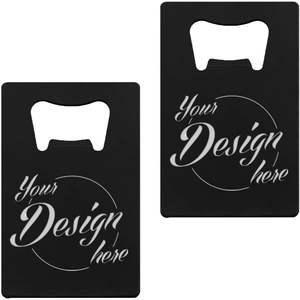 Abrebotellas de acero inoxidable para tarjetas de crédito, 12 Uds., grabado con láser, suministros promocionales para fiestas, 2025 - Product Image 3