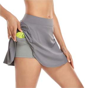 Jupes de sport basiques pour femmes, leggings de compression pour le cyclisme, la course et le fitness, shorts de yoga, shorts de tennis fendus, vêtements de golf et de sport - Product Image 3