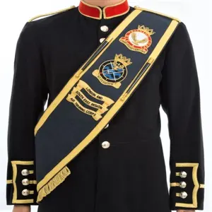 OEM Wholesale Duty Shoulder Sash Parade Uniforms Customized Style Size Adjustable Color Blue Dark Blue Golden Sky Blue Sash