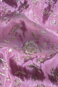 Premium Wave Pattern Embroidered Sequin Mesh Fabric Heavy Weight Metallic Lace Textile for Bridal and Fashion Dresses - Product Image 6