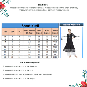 Wholesale Black <b>Viscose</b> Geometrical Printed Anarkali Kurti Flared Traditional Casual Women's Summer Wear - Product Image 5