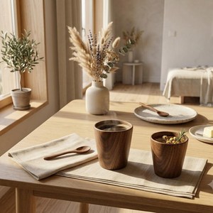 Gobelet en bois naturel de qualité supérieure, fabriqué à la main, écologique et durable, pour l'eau, les jus et les boissons - Product Image 6
