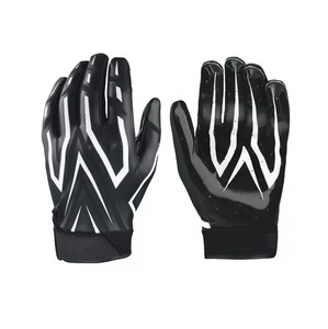 Custom Made Adult American Football Receiver Gloves <b>Synthetic</b> Leather Non-Slip Waterproof UV Protection American Football Gloves - Product Image 4