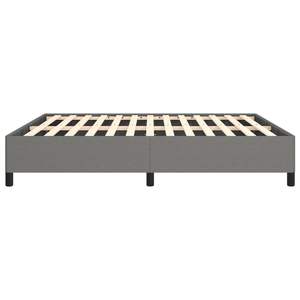Estructura de cama de tela King gris oscuro de 76 "x 79,9" sin colchón, estilo con funda - Product Image 6