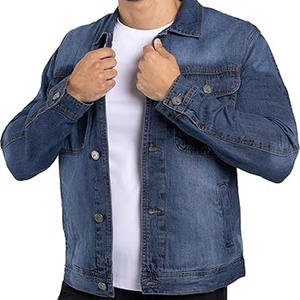 Chaquetas Vaqueras para Hombre, Estilo Urbano, Moda Casual, Algodón Cálido, Corte Ajustado, Resistentes al Viento - Product Image 5