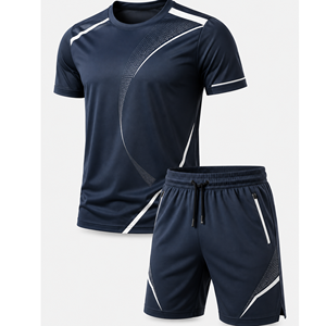Grace Collection Men's Streetwear Hooded Quarter-Zip Short-Sleeve Top Shorts <b>Set</b> Quick Dry Fleece 100% Polyester Winter Solid - Product Image 5