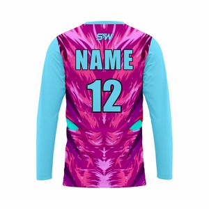 T-shirt sportif à manches longues pour homme Storm Wear, imprimé par sublimation, coupe classique, col rond, séchage rapide, polyester tricoté, motif imprimé - Product Image 5