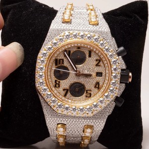 Nueva llegada VVS Clarity Leb Grown Diamond reloj de cuarzo de lujo de alta calidad Hip Hop marca Iced Out esferas personalizadas - Product Image 4
