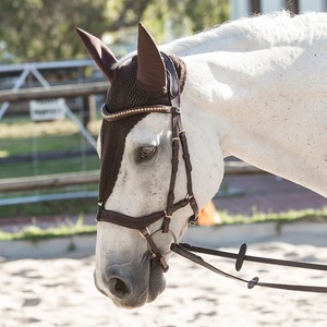 Bridon de cheval durable, entièrement personnalisable, réglable, de haute qualité, en cuir PU, avec rembourrage doux, quincaillerie en acier inoxydable, OEM personnalisé - Product Image 5