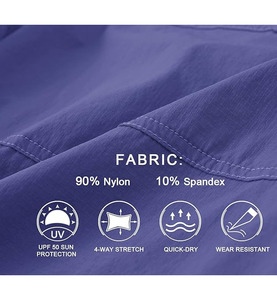 Shorts décontractés pour hommes, coupe classique, en tissu éponge 100% coton, taille haute élastique, anti-plis, multi-poches, logo personnalisé brodé - Product Image 6