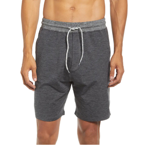Shorts Bermuda en tricot uni pour homme, taille mi-haute, cordon de serrage, décontracté, taille élastique, respirant, en coton - Product Image 6