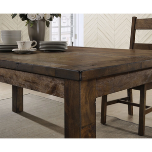 Ensemble de salle à manger en bois rustique, 8 chaises à dossier en échelle, finition antique durable, meubles pour la maison - Product Image 3