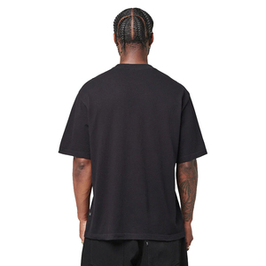 Men's <b>Black</b> Cotton <b>T</b>-<b>Shirt</b> Short Sleeve O-Neck Casual <b>Plain</b> Solid Jersey Knitted Regular Fit - Product Image 4