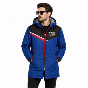 Parka de bain haute qualité coupe-vent et imperméable avec intérieur polaire doux et capuche intégrée pour piscine, plage et vestiaire extérieur - Product Image 4