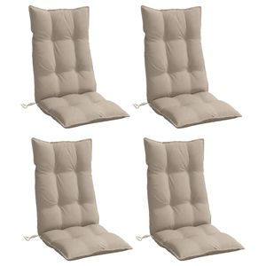 Juego de 4 cojines para sillas de exterior de respaldo alto color taupe - Product Image 3