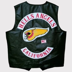 Chaleco de Motociclista de Cuero Genuino para Hombre, Estilo Clásico de Club, Chaleco de Cuero Hells Angels - Product Image 1