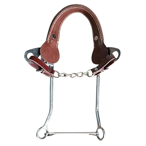 Más Vendido: Bocado Mecánico Hackamore de Cuero para Caballo de Nariz Plana, Bocado para Caballo de Acero Inoxidable Antiguo de Gran Belleza - Product Image 3