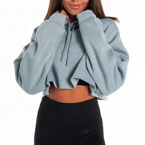 OEM 2025 Spring Jogger <b>Jumpers</b> Gym Custom Workout 2 Piece Women Set Crop Top Oversize Hoodie Women Sweatshirt Sets - Product Image 6