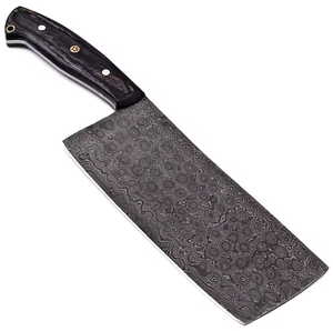 Couteau de cuisine robuste 2026 LEGACY BLADES en acier Damas forgé à la main, manche en bois, ambidextre, compatible lave-vaisselle - Product Image 2