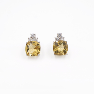 925 <b>Sterling</b> <b>Silver</b> Natural Citrine Pendant & <b>Earring</b> <b>Set</b> Rhodium Plated OEM ODM Fine Jewelry - Product Image 3