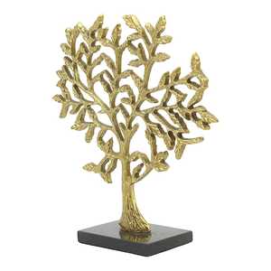 Jaffs Exports - Escultura de Árbol Dorado de 31 cm de Alto x 9 cm de Ancho x 27.5 cm de Largo, Arte Metálico Artístico Hecho a Mano, Decoración de Mesa Ecológica, Estilo Moderno - Product Image 5