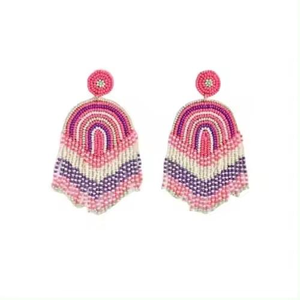 Elegantes Pendientes Colgantes de Navidad con Bordado de Cuentas, Diseños Festivos, Hechos a Mano, Aceptamos Diseño de Logotipo Personalizado - Product Image 2