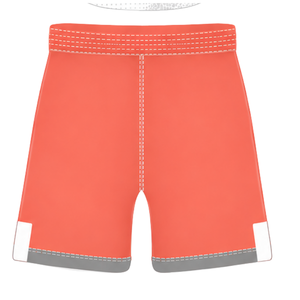 Coral <b>Orange</b> White Rugby <b>Shorts</b> Elastic Waist Drawstring Athletic Performance Training Match Team Sportswear Lightweight Rugby - Product Image 2