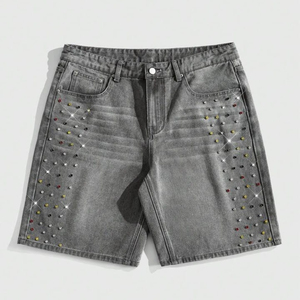 New Arrival OEM Summer Men Demin <b>Jeans</b> Shorts Unique Design High Street Style High Quality <b>Elastic</b> <b>Waist</b> Eco-Friendly Factory - Product Image 4