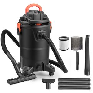 Aspirapolvere da officina a umido/secco da 11 galloni, 4.5 HP di picco, con doppio filtro e funzione soffiante, 1350W, alimentato a batteria - Product Image 1