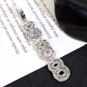 Colgante de Lujo Personalizado con Diamante Moissanita Número 8 y Plata de Ley 925, Estilo Hip Hop, Unisex, para Fiestas - Product Image 3