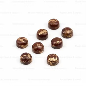 Meilleures ventes : Cabochons plats de 10 mm en cuivre, turquoise et lave naturelle marron lisse, de haute qualité, en vrac, pour la fabrication de bijoux - Product Image 4