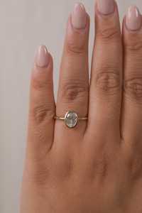 IGI Certified 1 2 3 Carat Lab Grown Diamond Engagement <b>Ring</b> 18k Solid <b>Gold</b> Oval <b>Ring</b> Bezel <b>Set</b> Real Jewelry Factory Wholesale - Product Image 2