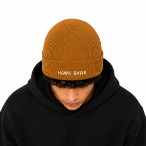 Bonnet en tricot unisexe avec revers plié, motif lettre brodé, style décontracté et confortable pour l'hiver, bonnet personnalisé - Product Image 4