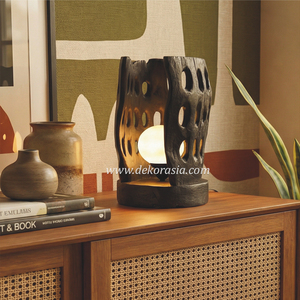 Eco-Friendly Black Wooden Table Lamp for Living Room Bedroom Hotel Interior Modern Home Decor - Product Image 6