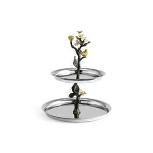 High Quality 3 Tier Metal Cake <b>Stand</b> Silver Finish Decorative Serving Tray With <b>Bird</b> Handles Classic Round Dessert Display <b>Stand</b> - Product Image 6