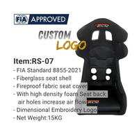 Siège de course sportif TBRACING RS-07 certifié FIA 8855-2021, service OEM ODM en gros pour l'intérieur des voitures de course, poids net 15 kg