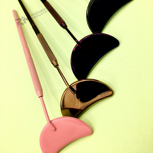<b>Moon</b> Shape Eyelash <b>Mirror</b> Black/ Purple/ Rose Gold Plasma Coated Color And 2 Powder coated Color / Stainless Steel Lash <b>mirror</b> - Product Image 5