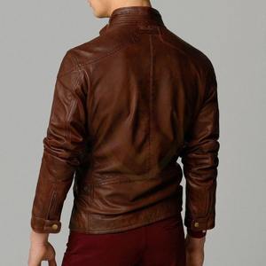 แจ็คเก็ตหนังผู้ชายขายดี ออกแบบโลโก้เองได้ สไตล์ใหม่ แจ็คเก็ตหนังแฟชั่นฤดูหนาวสำหรับผู้ชายสำหรับกิจกรรมกลางแจ้ง - Product Image 6