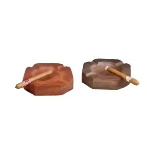 Cenicero Redondo de Madera Estilo Americano Hecho a Mano, Regalos para el Hogar, Hotel, Restaurante, Decoración - Product Image 6