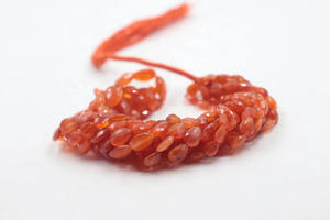 ลูกปัดหินคาร์เนเลียนทรงลูกแพร์เหลี่ยมเพชรพลอย สีเข้ม คุณภาพพรีเมียม ราคาโรงงาน - Product Image 3