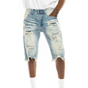 Nouveau design, best-seller, shorts en denim 100% coton pour hommes adultes, respirant, séchage rapide, confortable, vêtements décontractés, design uni - Product Image 1