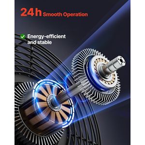 Ventilatore di scarico a serranda da 20 pollici con controllo della velocità variabile, montaggio a parete, per sottotetto, 3000 CFM, motore AC per impieghi gravosi - Product Image 3