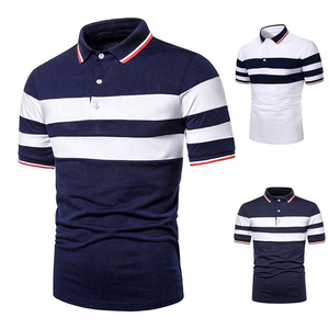 Camiseta de Manga Corta para Hombre, con Cuello en Contraste, Bolsillo en el Pecho, Cierre de Botones, Estilo Casual para Golf, Logotipo Frontal, Antiarrugas, 100% Algodón - Product Image 4