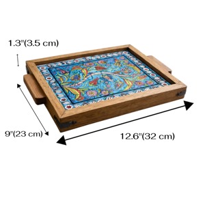 Bandeja de madera estampada para habitación de bebé, bandeja de madera estampada para el cuidado del bebé, para almacenamiento de pañales y lociones, suministro al por mayor de bandejas de servicio - Product Image 6