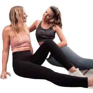 Leggings de Yoga de Cintura Alta para Mujer, para Gimnasio, Entrenamiento, Fitness, Running, Ajuste Delgado, Transpirables, Suaves, Mezcla de Algodón, Largos, Ropa Deportiva Informal - Product Image 1