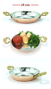 Poêle en cuivre artisanal alvéolée, poêle à omelettes, poêle à frire, poêle à griller 14-27 cm, étamée - Product Image 6