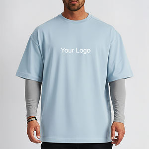 T-shirts pour hommes à manches courtes, coupe ample, style hip-hop, séchage rapide, haute qualité, 180g, nouvelle arrivée, personnalisables, pour l'été - Product Image 1