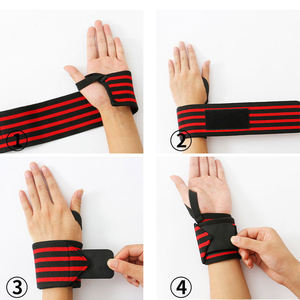 Premium Wrist Support Lifting <b>Straps</b> with Carry Bag Professional Grade Heavy Duty Hand and Weightlifting Wrist Wraps - Product Image 3