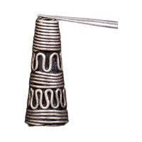 Nouvelles perles intercalaires en forme de cône de 22x9mm en argent sterling 925 pur de haute qualité, élégantes, pour la décoration de bijoux avec métaux